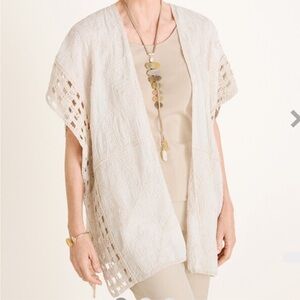 Chico’s NWT elegant Soutache embellishments ruana